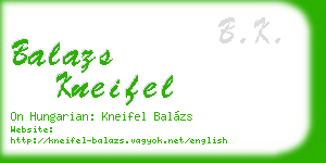 balazs kneifel business card