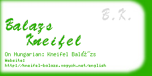 balazs kneifel business card